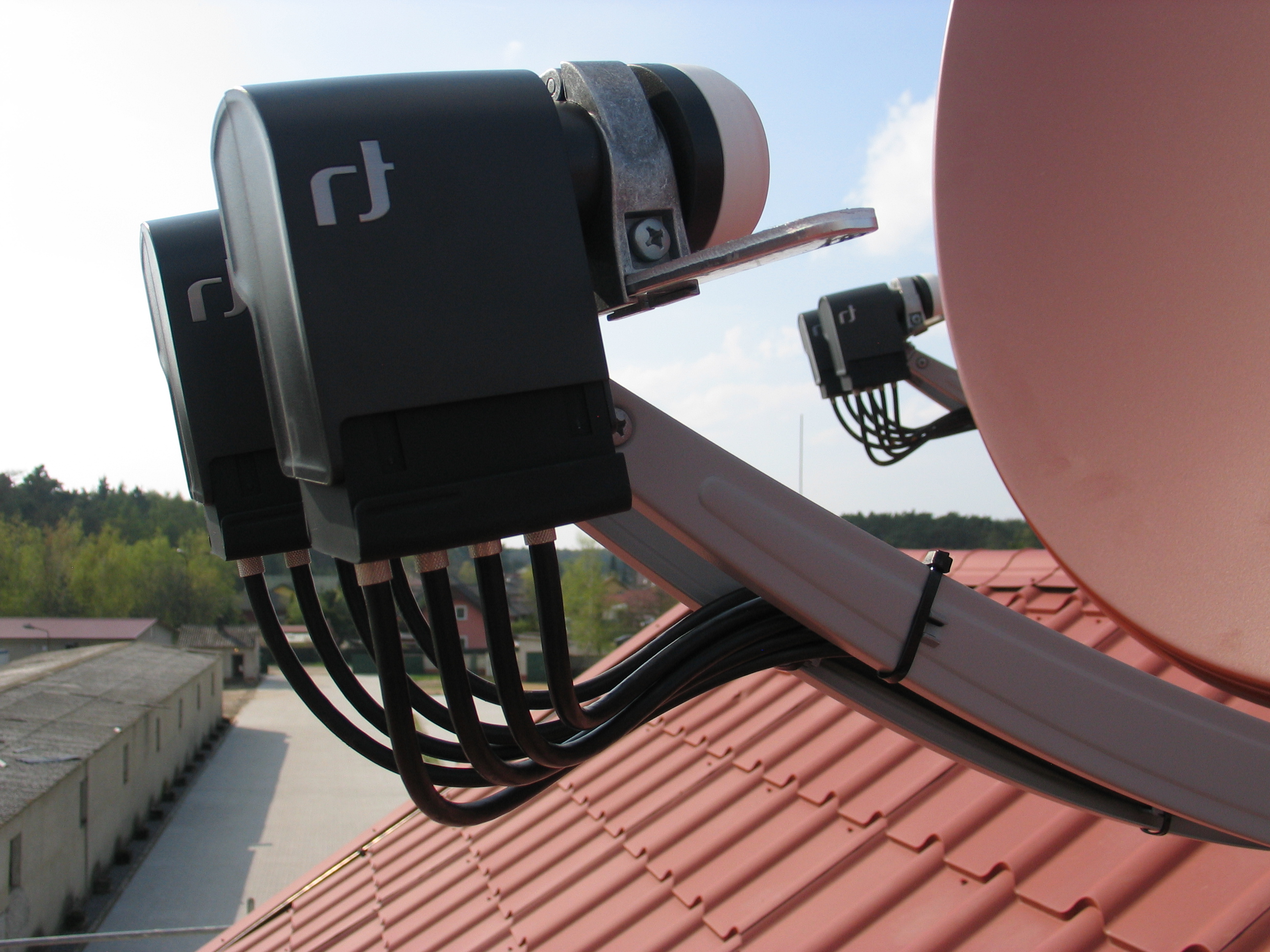 Detail paraboly a LNB